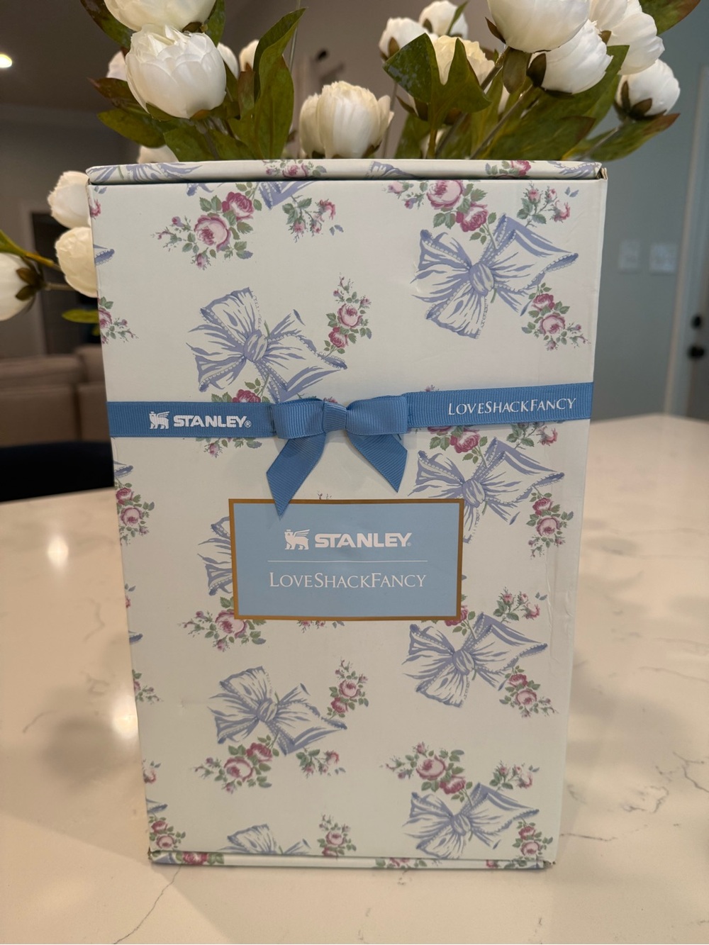 Stanley LoveShackFancy Blue Floral Ribbon